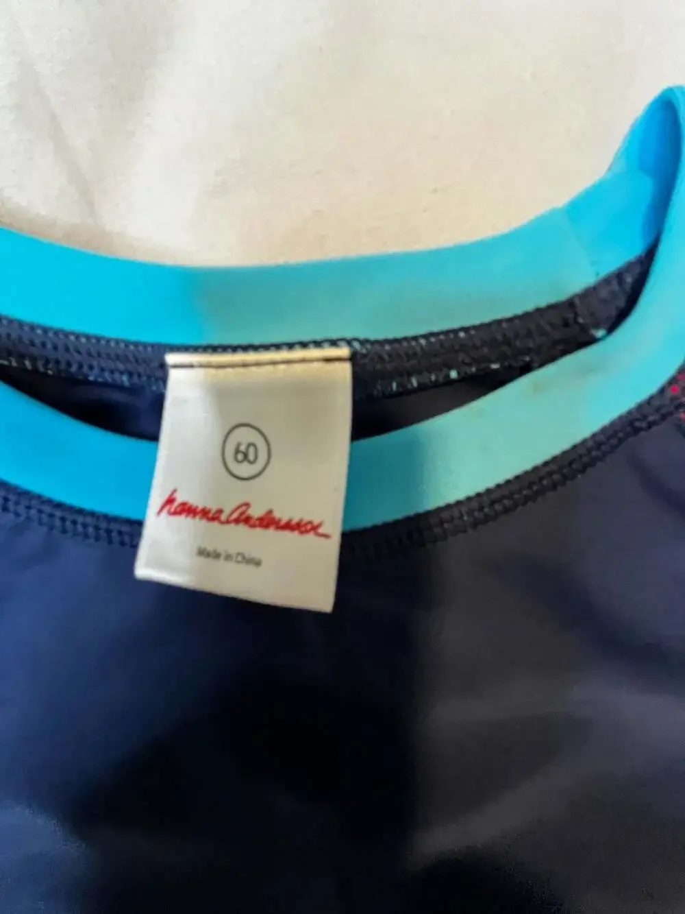 Hanna Andersson Toddler Boys Rash Guard Swim Shirt Red Navy Blue Striped